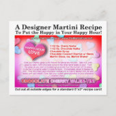Chocolate Cherry Valentine Martini Rezept Postkart Postkarte (Vorderseite)