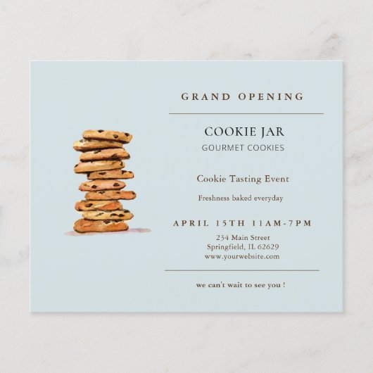 Chocolate Chip Bakery Grand Opening Flyer (Vorne)