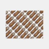 Chocolate Chip Cannoli Italienisches Nachtisch Kon Fleecedecke (Vorderseite (Horizontal))