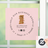 Chocolate Chip Cookie Bakery Social Media folgen Fensteraufkleber (Zuhause)