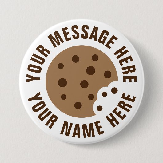 Chocolate-Chip-Cookie-Button-Buttons mit benutzerd Button (Vorderseite)