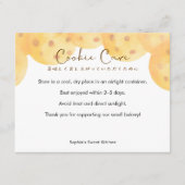 Chocolate Chip Cookie Care Instructions Watercolor Dankeskarte (Vorderseite)