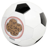 Chocolate chip cookie cartoon illustration fußball (Dreiviertel)