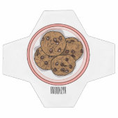 Chocolate chip cookie cartoon illustration fußball (Flach)