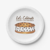 Chocolate Chip Cookie Chipwich Ice Cream Sandwich Pappteller (Vorderseite)