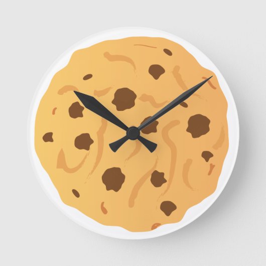 Chocolate Chip Cookie Clock Runde Wanduhr (Vorderseite)