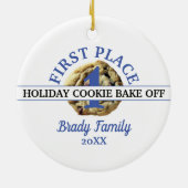 Chocolate Chip Cookie Contest Erster Platz Gewinne Keramik Ornament (Hinten)