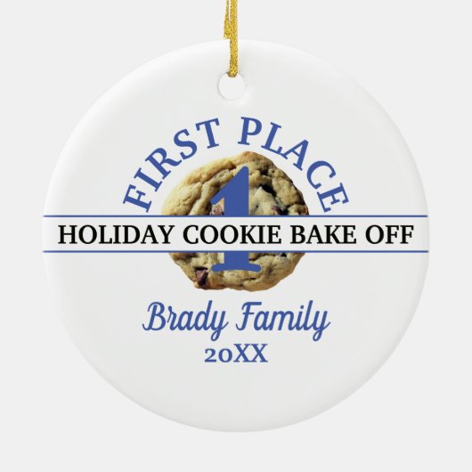 Chocolate Chip Cookie Contest Erster Platz Gewinne Keramik Ornament (Hinten)