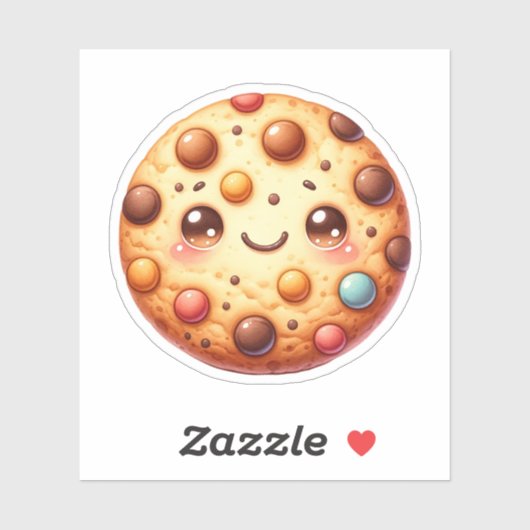 Chocolate Chip Cookie Custom Cut Vinyl Stickers Aufkleber (Blatt)