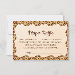 Chocolate Chip Cookie Diaper Raffle Card | Sweet Dankeskarte