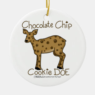 Chocolate Chip Cookie Doe Keramik Ornament