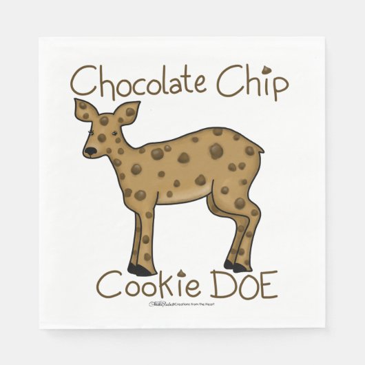 Chocolate Chip Cookie Doe Serviette (Vorderseite)