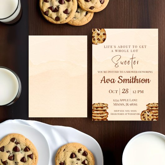 Chocolate Chip Cookie Dusche Einladung