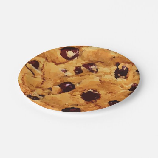 Chocolate Chip Cookie Funny Birthday Party Pappteller (Schrägansicht)