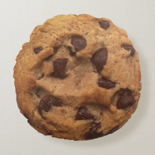 Chocolate Chip Cookie Funny Look Rundes Kissen (Vorderseite)