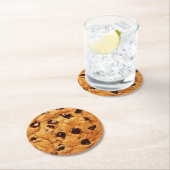 Chocolate Chip Cookie Funny Runder Pappuntersetzer (Vor Ort)