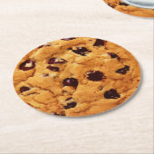 Chocolate Chip Cookie Funny Runder Pappuntersetzer (Angewinkelt)