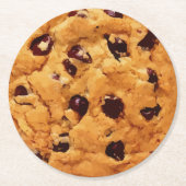 Chocolate Chip Cookie Funny Runder Pappuntersetzer (Vorderseite)