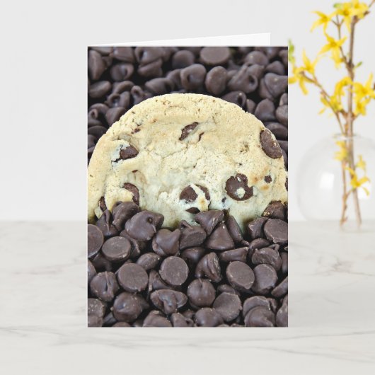 Chocolate Chip Cookie Geburtstag Karte (Gelbe Blume)