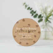 Chocolate Chip COOKIE Geburtstagsparty Einladungen (Stehend Vorderseite)