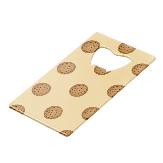 Chocolate Chip Cookie  Geldbeutel Flaschenöffner (Rückseite Schrägansicht)