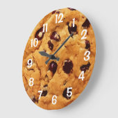 Chocolate Chip Cookie Große Wanduhr (Winkel)