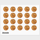Chocolate Chip Cookie Image Runder Aufkleber (Blatt)