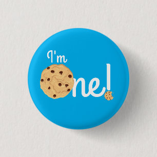 Chocolate Chip Cookie Kinder 1. Geburtstag Party B Button