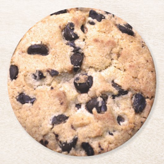 Chocolate Chip Cookie nah-up Runder Pappuntersetzer (Vorderseite)