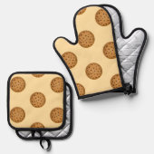 Chocolate Chip Cookie  Ofenhandschuh & Topflappen-Set (Vorderseite/Rückseite)