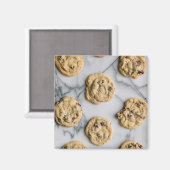 Chocolate Chip Cookie Pattern Foto Magnet (Vorderseite/Rückseite)