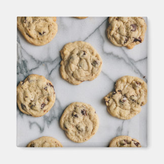Chocolate Chip Cookie Pattern Foto Magnet