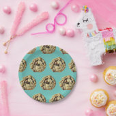 Chocolate Chip Cookie Pattern Party Pappteller (Party)