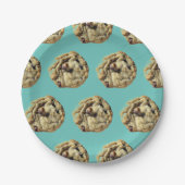 Chocolate Chip Cookie Pattern Party Pappteller (Vorderseite)