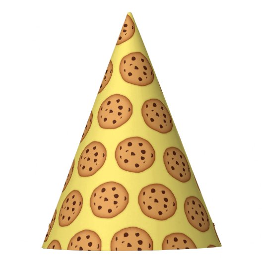 Chocolate Chip Cookie Pattern Partyhütchen (Vorderseite)