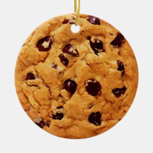 Chocolate Chip Cookie Personalisiert Weihnachten Keramik Ornament (Vorne)