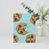 Chocolate Chip Cookie Postkarte (Stehend Vorderseite)