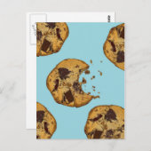 Chocolate Chip Cookie Postkarte (Vorne/Hinten)