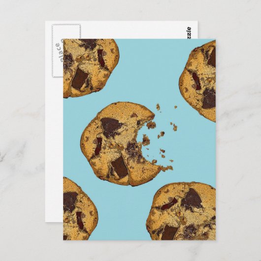 Chocolate Chip Cookie Postkarte (Vorne/Hinten)