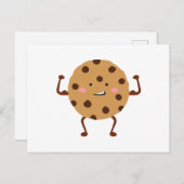 Chocolate Chip Cookie Postkarte (Vorne/Hinten)