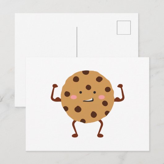 Chocolate Chip Cookie Postkarte (Vorne/Hinten)