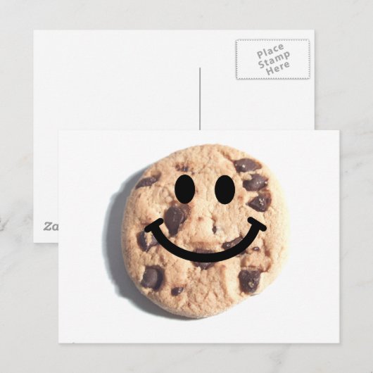Chocolate Chip Cookie Postkarte (Vorne/Hinten)