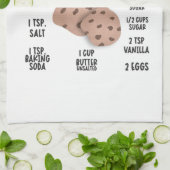 Chocolate Chip Cookie Rezept Geschirrtuch (Gefaltet)