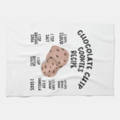 Chocolate Chip Cookie Rezept Geschirrtuch (Horizontal)