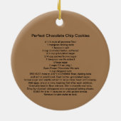Chocolate Chip Cookie Rezept Keramik Ornament (Hinten)