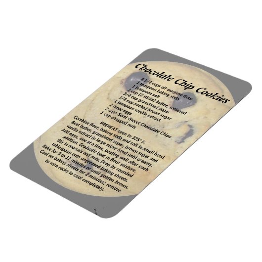 Chocolate Chip Cookie Rezept Magnet (Linke Seite)