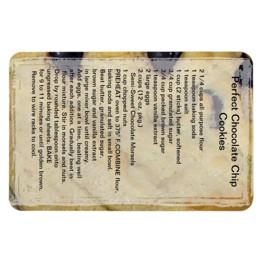 Chocolate Chip Cookie Rezept Magnet (Horizontal)