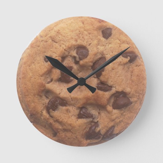 Chocolate Chip Cookie Runde Wanduhr (Vorderseite)