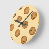 Chocolate Chip Cookie  Runde Wanduhr (Winkel)