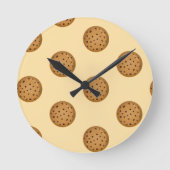 Chocolate Chip Cookie  Runde Wanduhr (Vorderseite)
